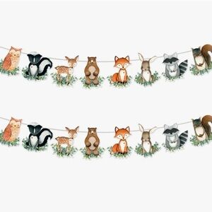 Woodland Animal Party Banner